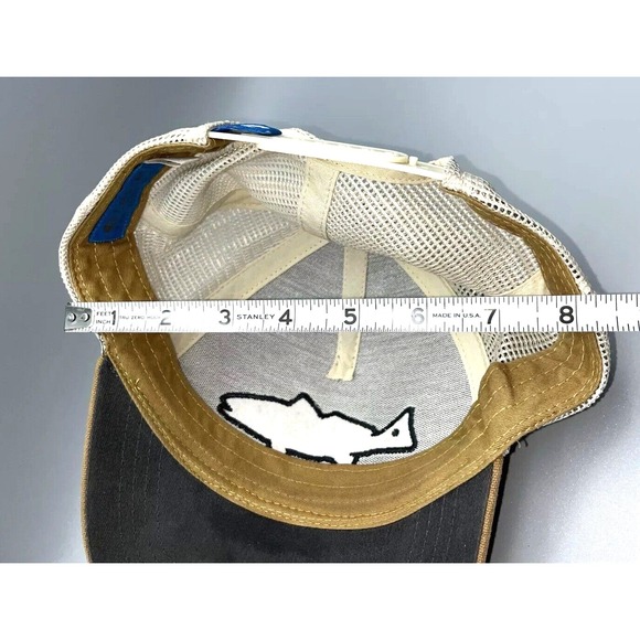 Costa Del Mar Fish Men's Brown Snapback Mesh Back Adjustable Trucker Hat - Picture 11 of 11